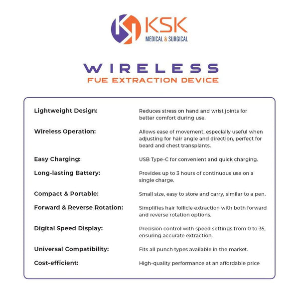 Ksk Wireless FUE Extraction Device